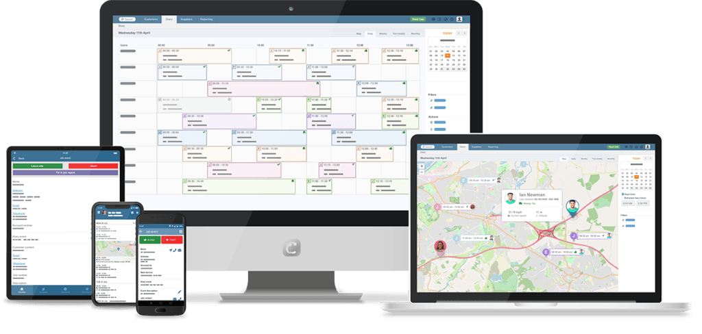 Commusoft being used across multiple devices