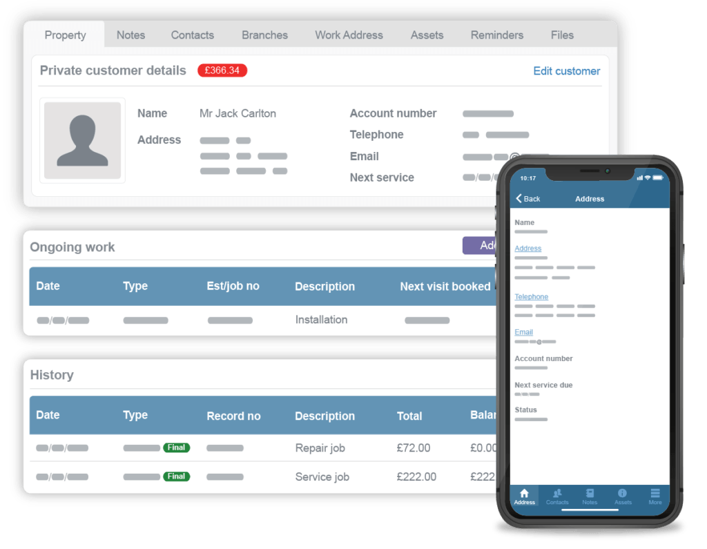 Customer database software web and mobile are great features of a customer relationship management system