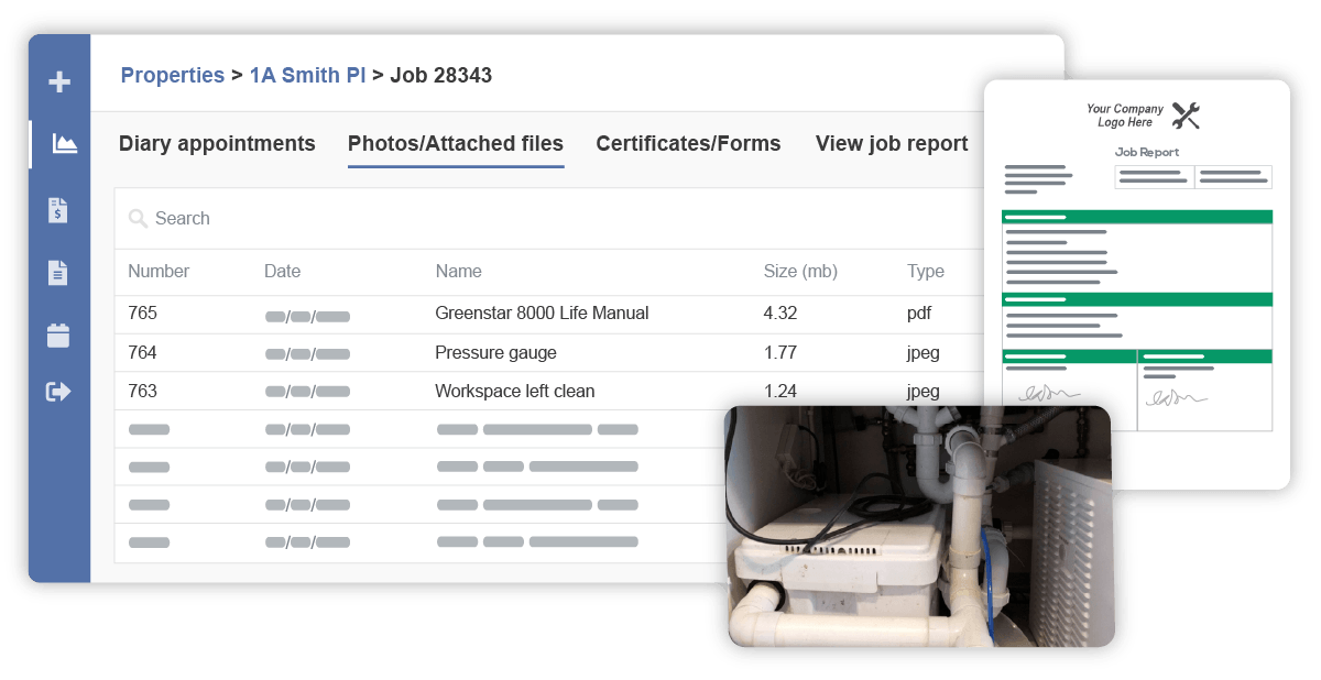 Customer portal job overview