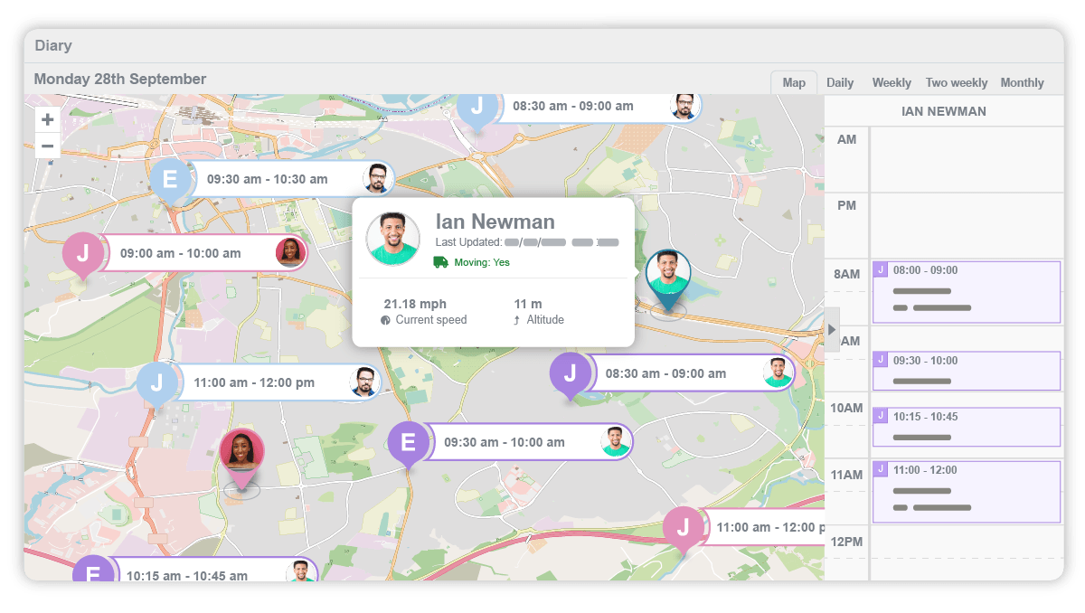 Real time vehicle tracking and scheduling
