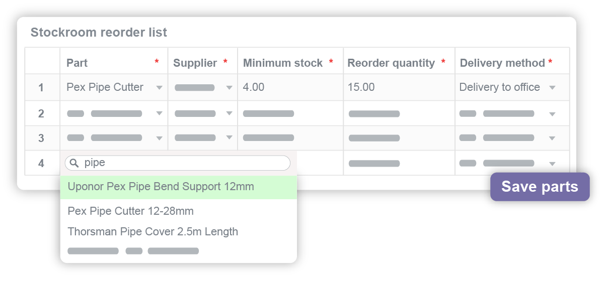 inventory management software with automatic parts reordering