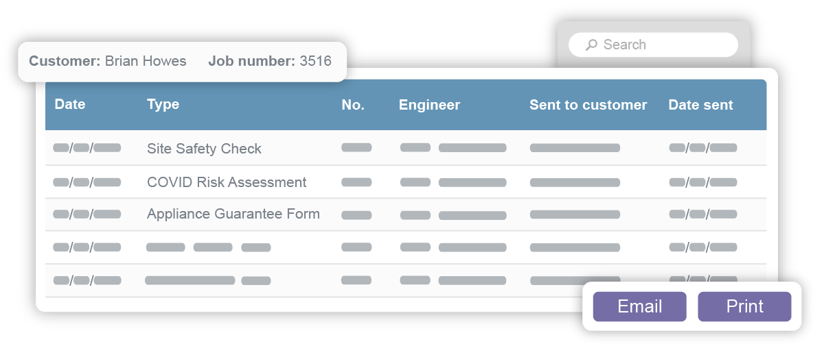 Custom forms list