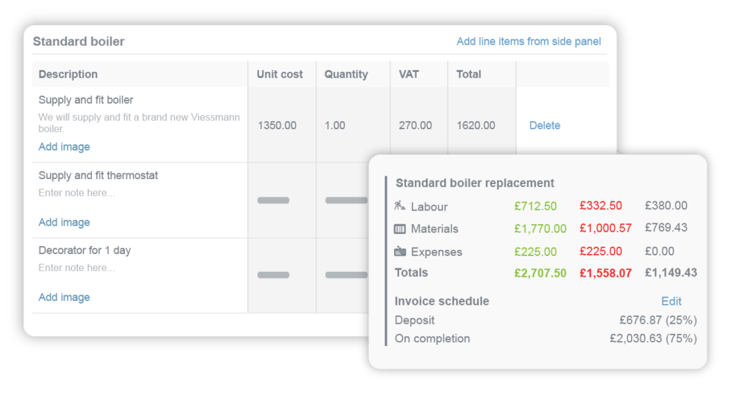 Commusoft Sales proposal pricing and margins