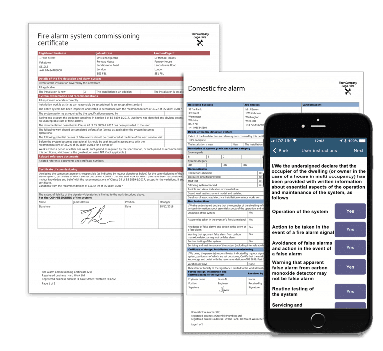 Fire certificates