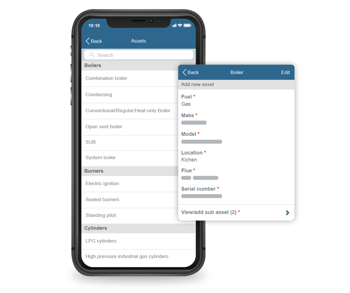 Asset maintenance software on mobile for iOS and Android
