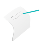 Pencil writing on paper icon