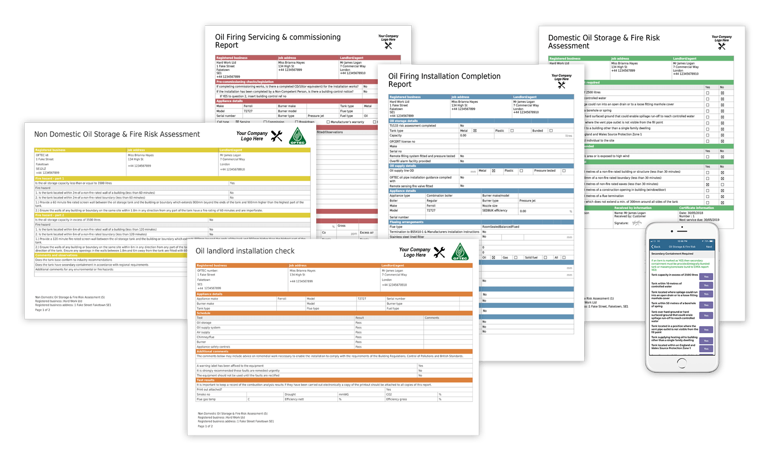 Oil certificates software