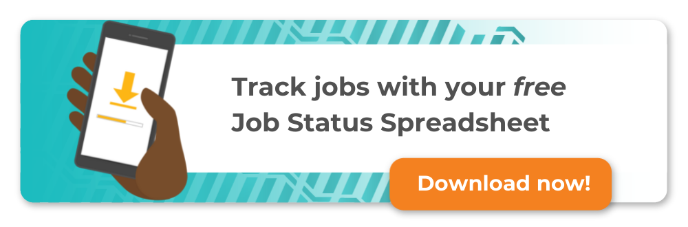 Job status spreadsheet