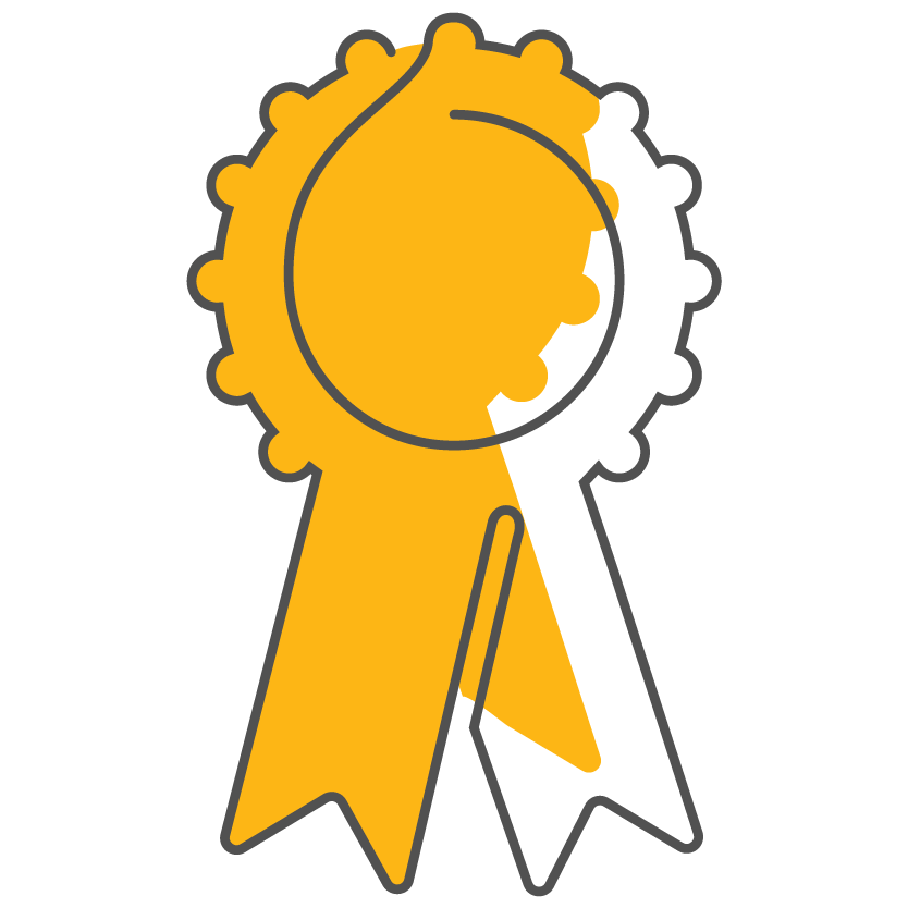 Gold ribbon to show a positive Review request