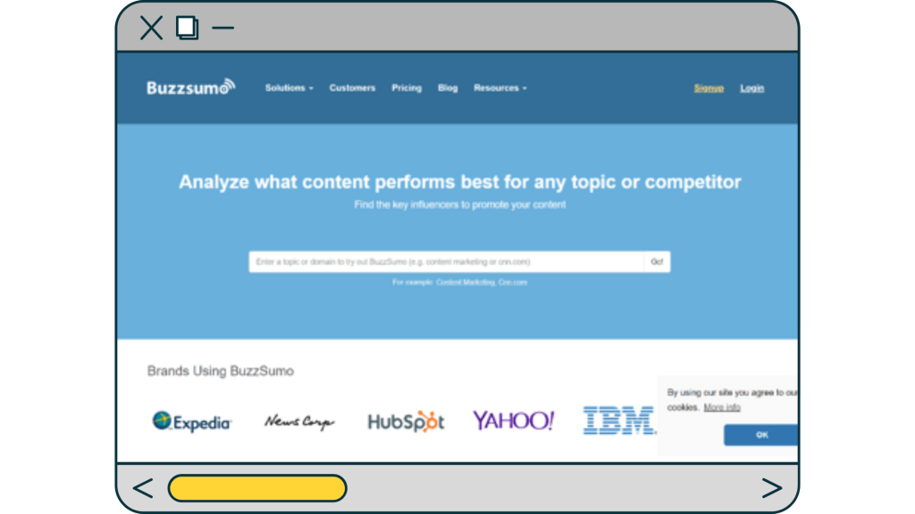 Buzzsumo, a website screenshot