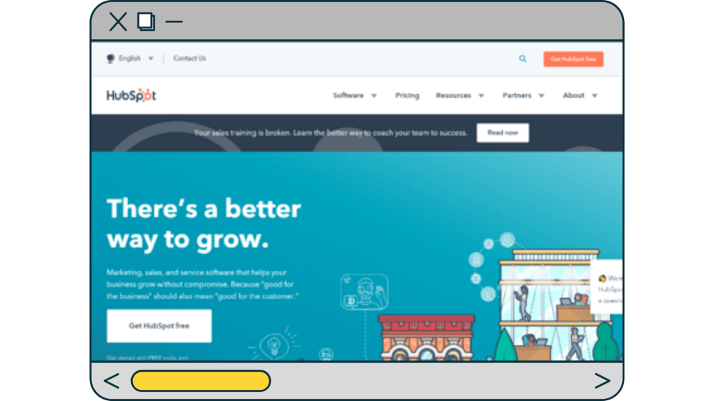 plumbing marketing with Hubspot, a website screenshot