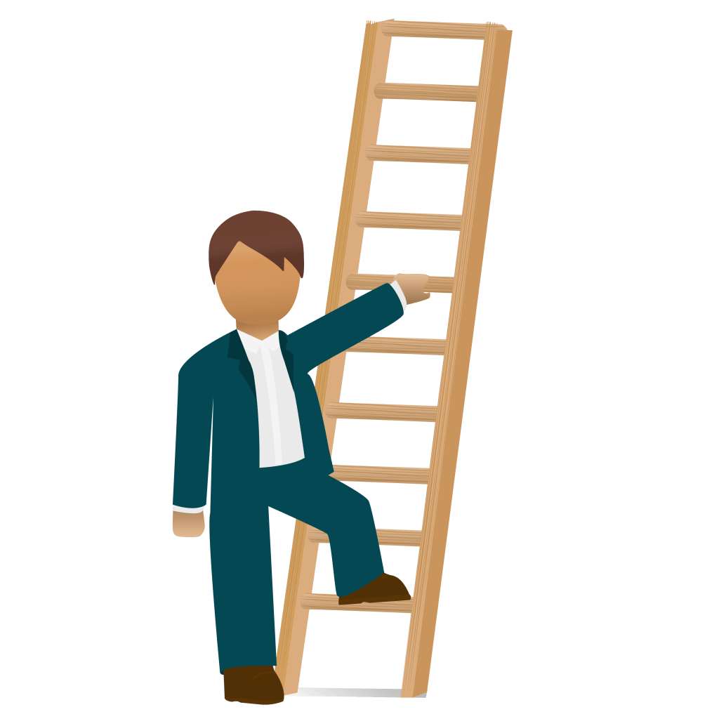 man on ladder