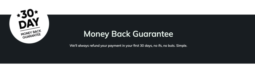 Money back guarantee example
