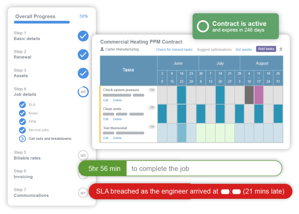 Commusoft service contract management software