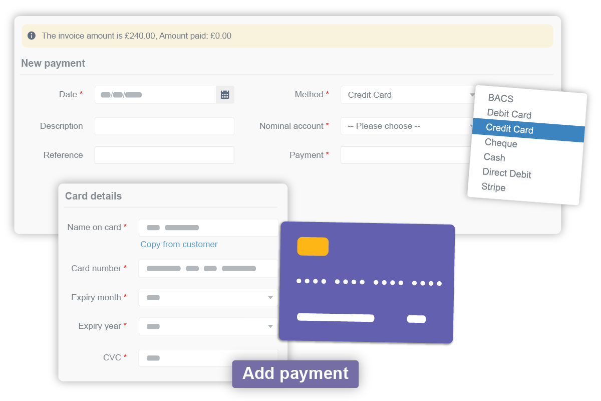 Collect payments from the office
