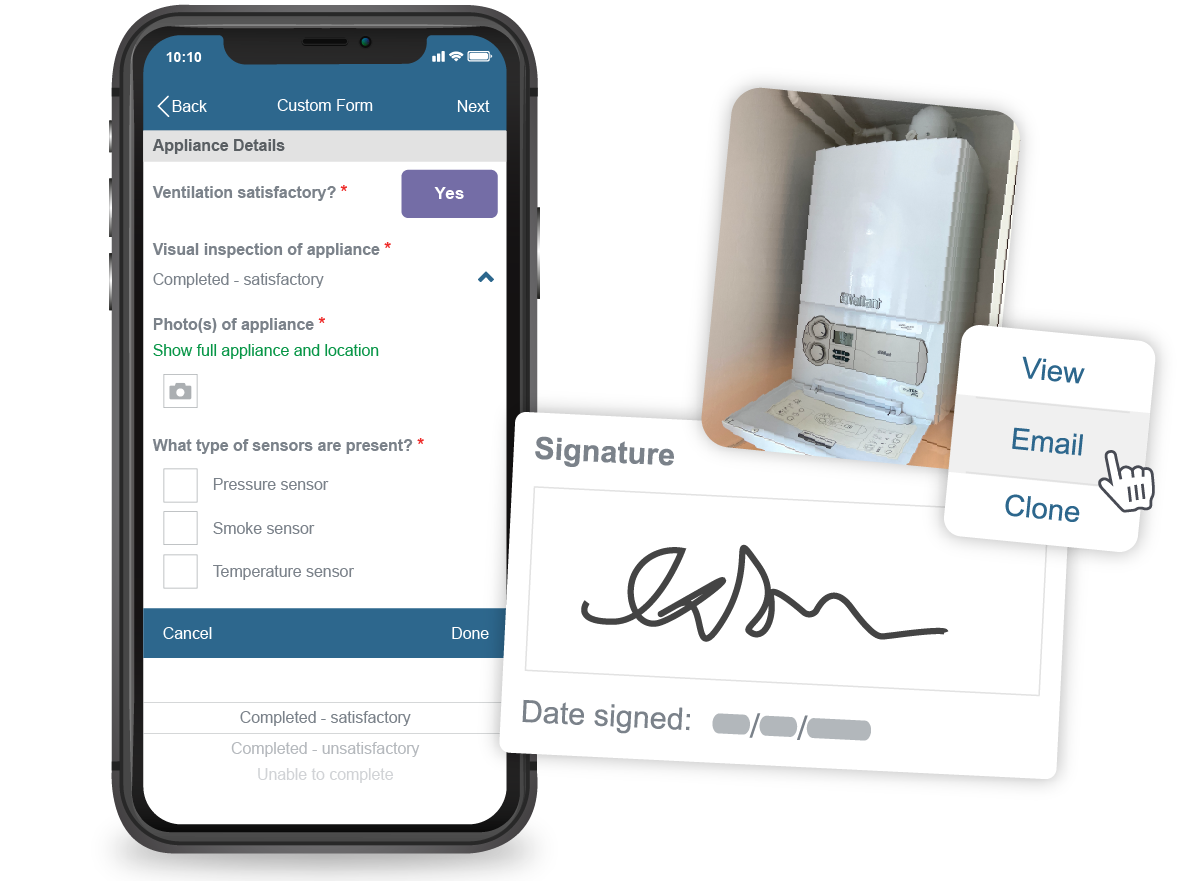 Easily complete custom forms on mobile