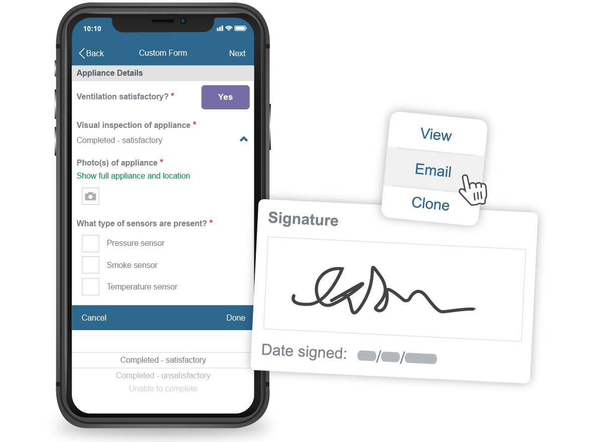 Easily complete custom forms on mobile